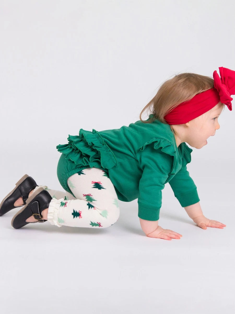 Sweatshirt Bubble Romper Green