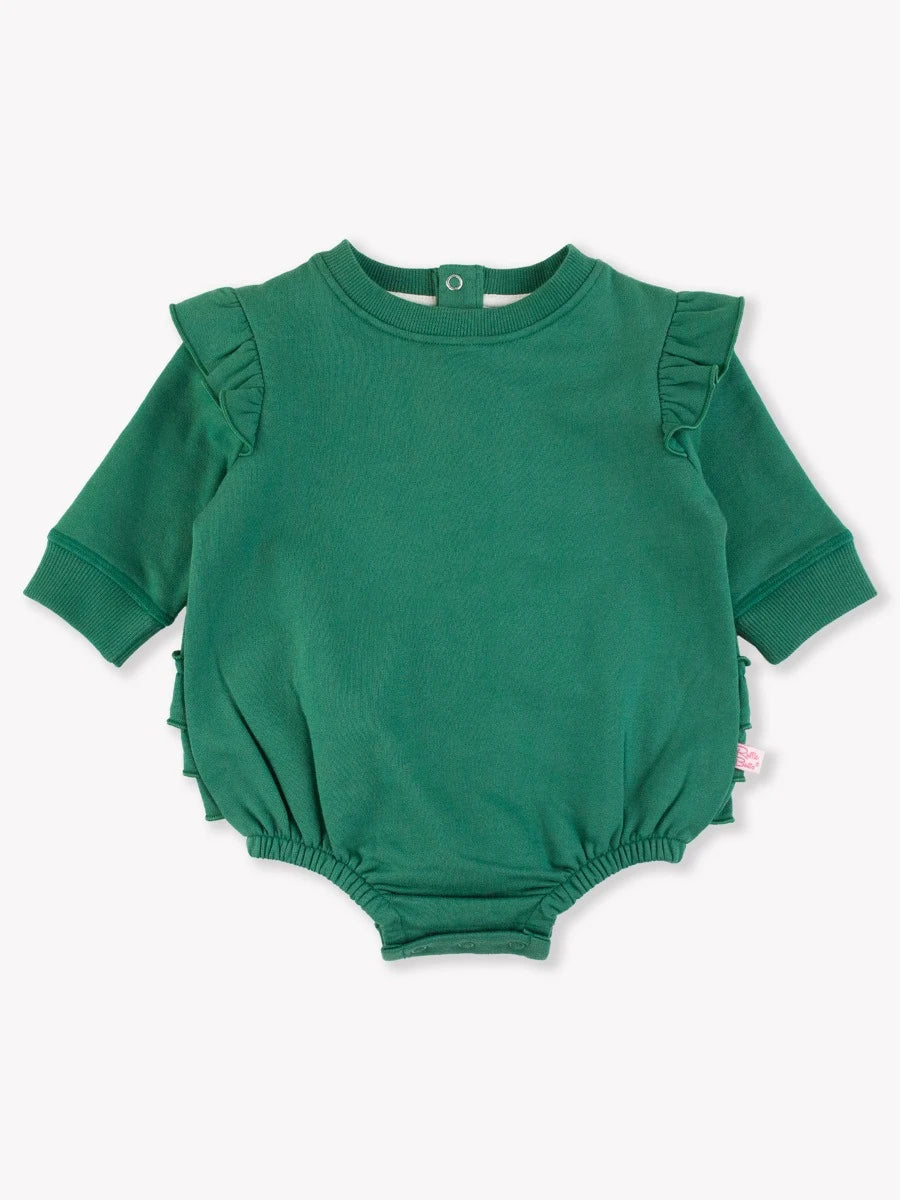 Sweatshirt Bubble Romper Green