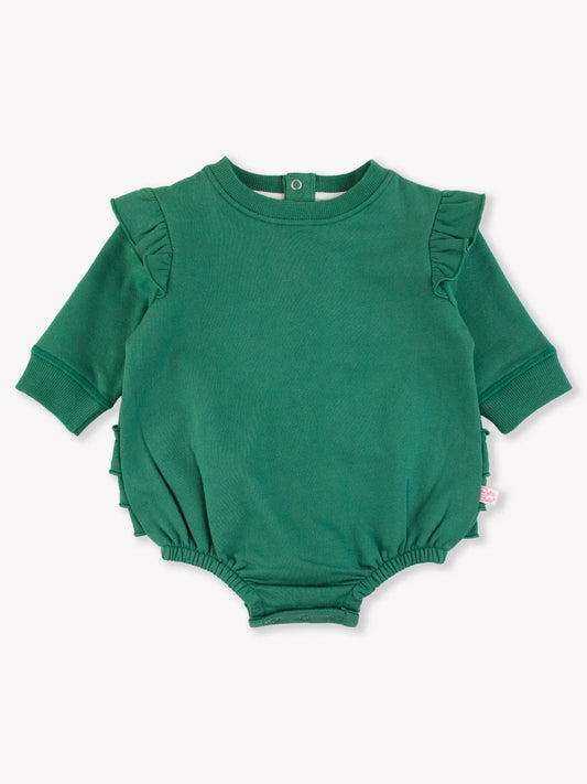 Sweatshirt Bubble Romper Green