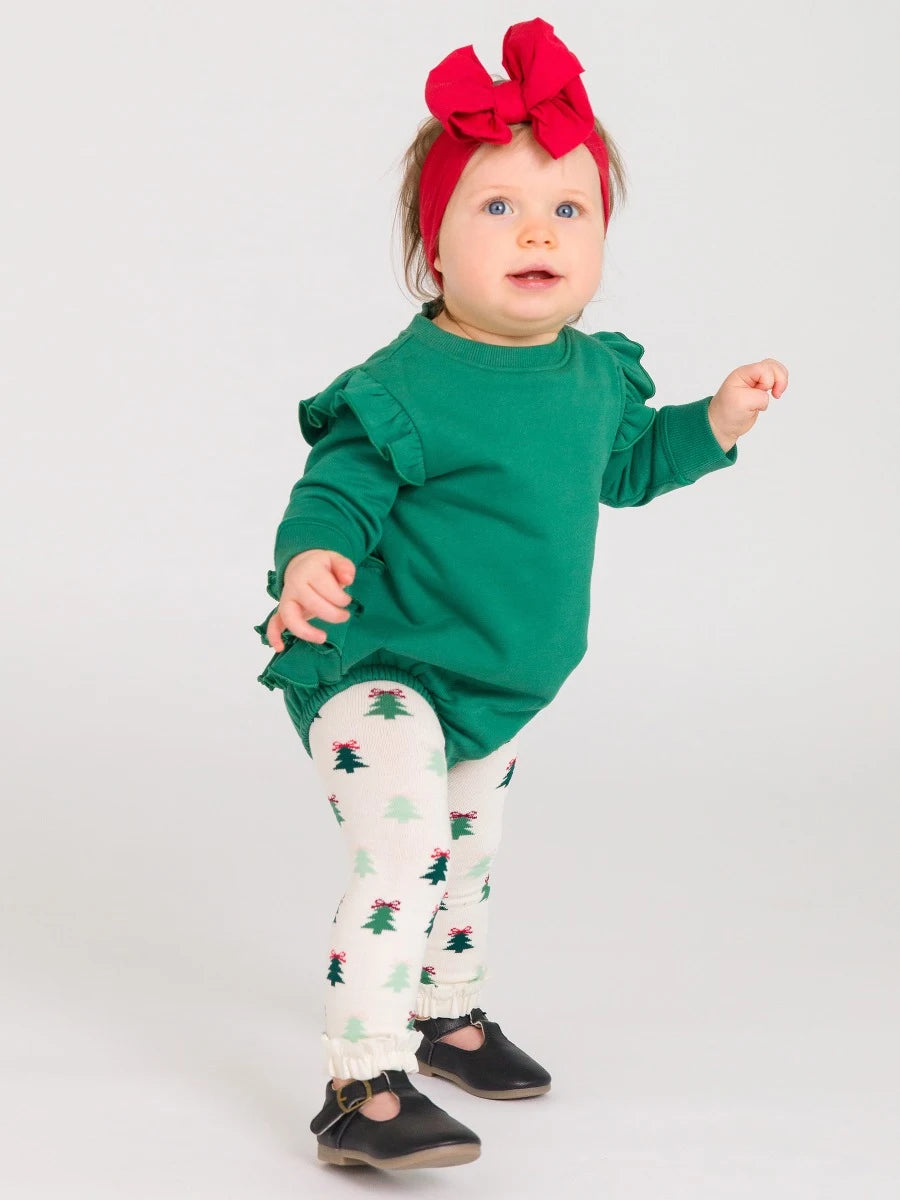 Sweatshirt Bubble Romper Green