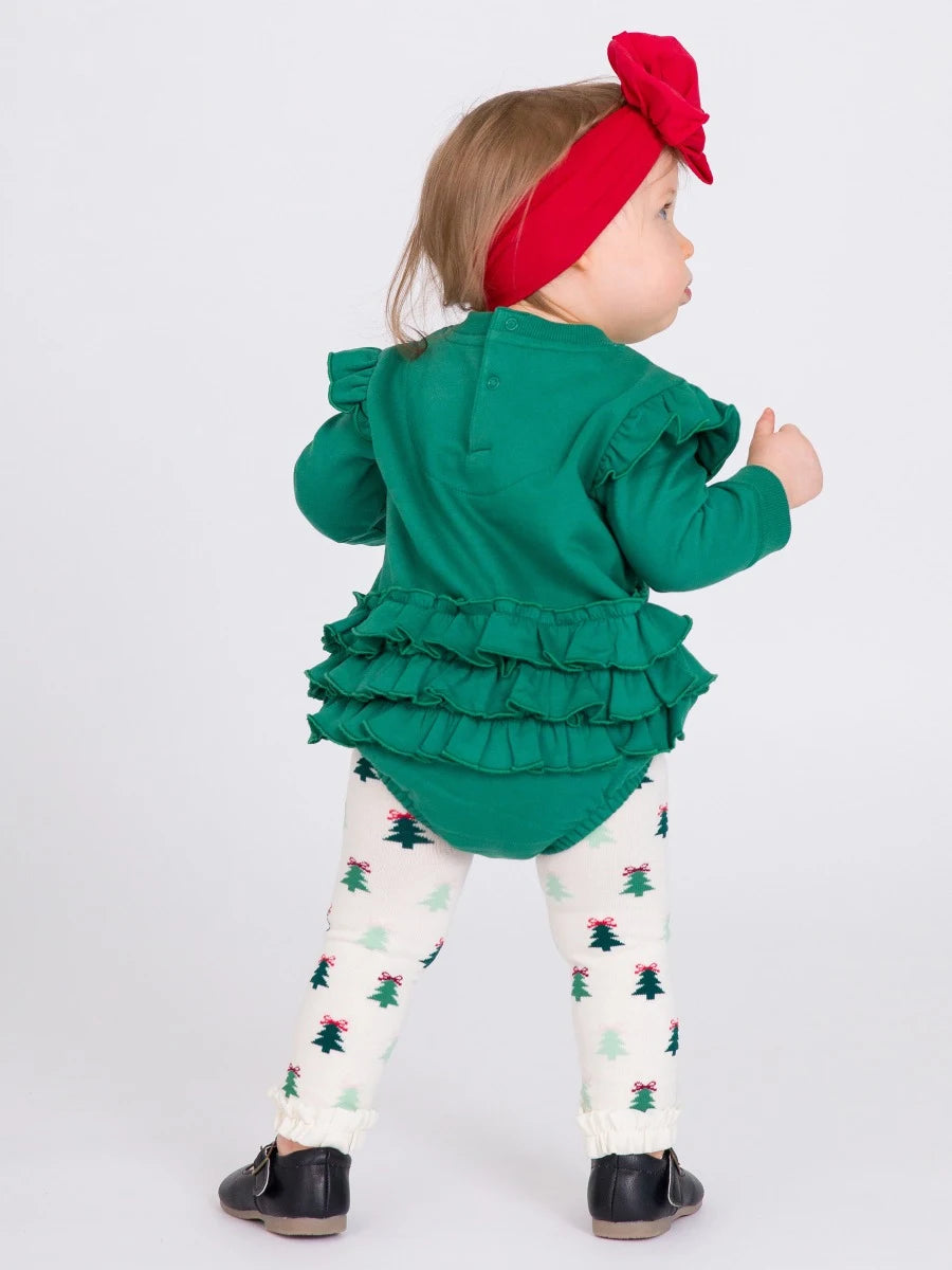 Sweatshirt Bubble Romper Green