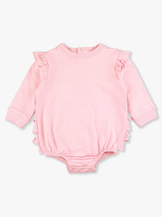 Sweatshirt Bubble Romper Pink