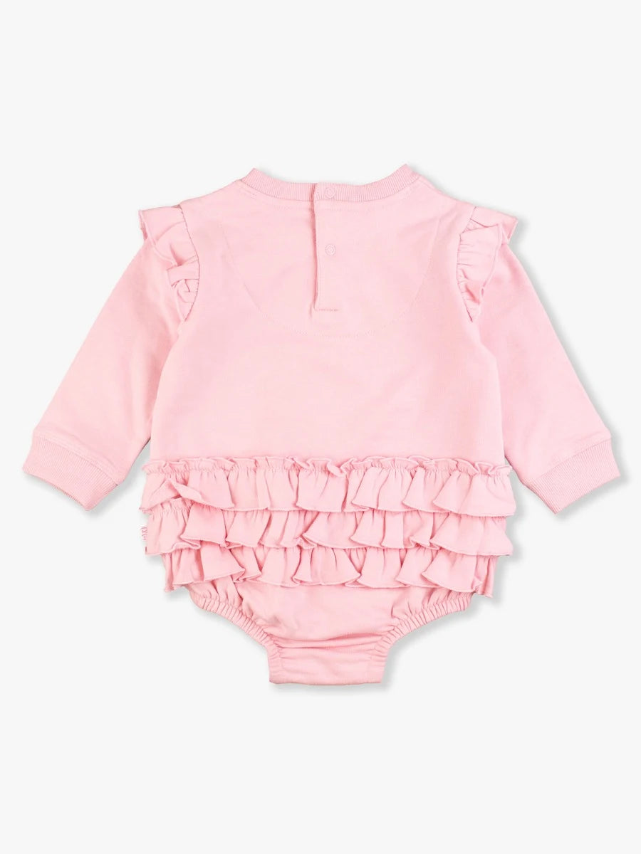 Sweatshirt Bubble Romper Pink