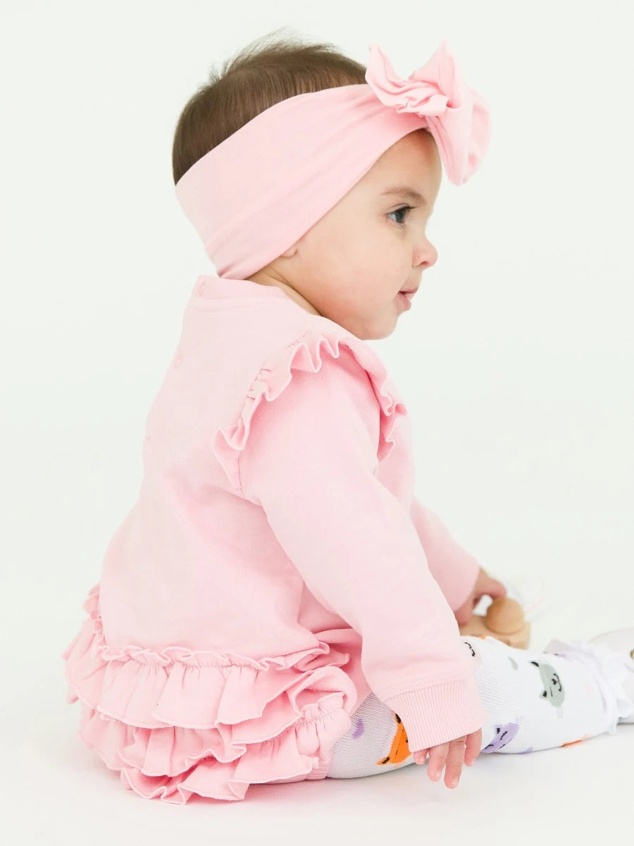 Sweatshirt Bubble Romper Pink