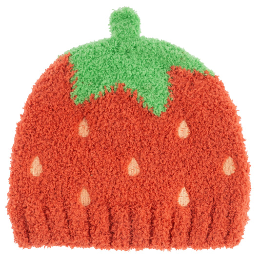 Chenille Strawberry Beanie