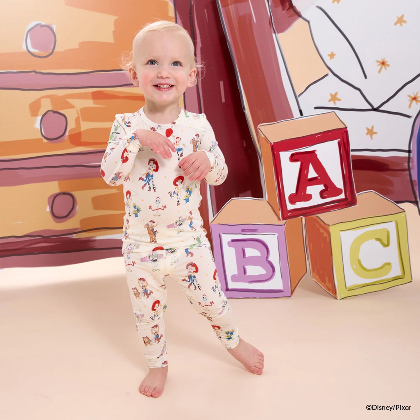 Disney | Magnetic Me Toy Story Woody & Friends Modal Magnetic No Drama Pajama Long Sleeve Set