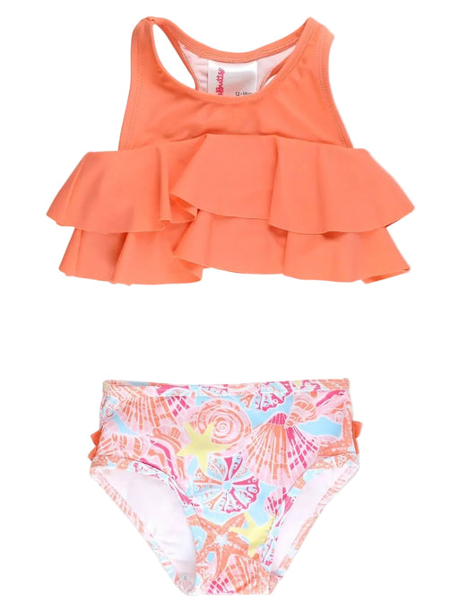 Sunset Seashells Flounce Bikini 2-Piece Swimsuit