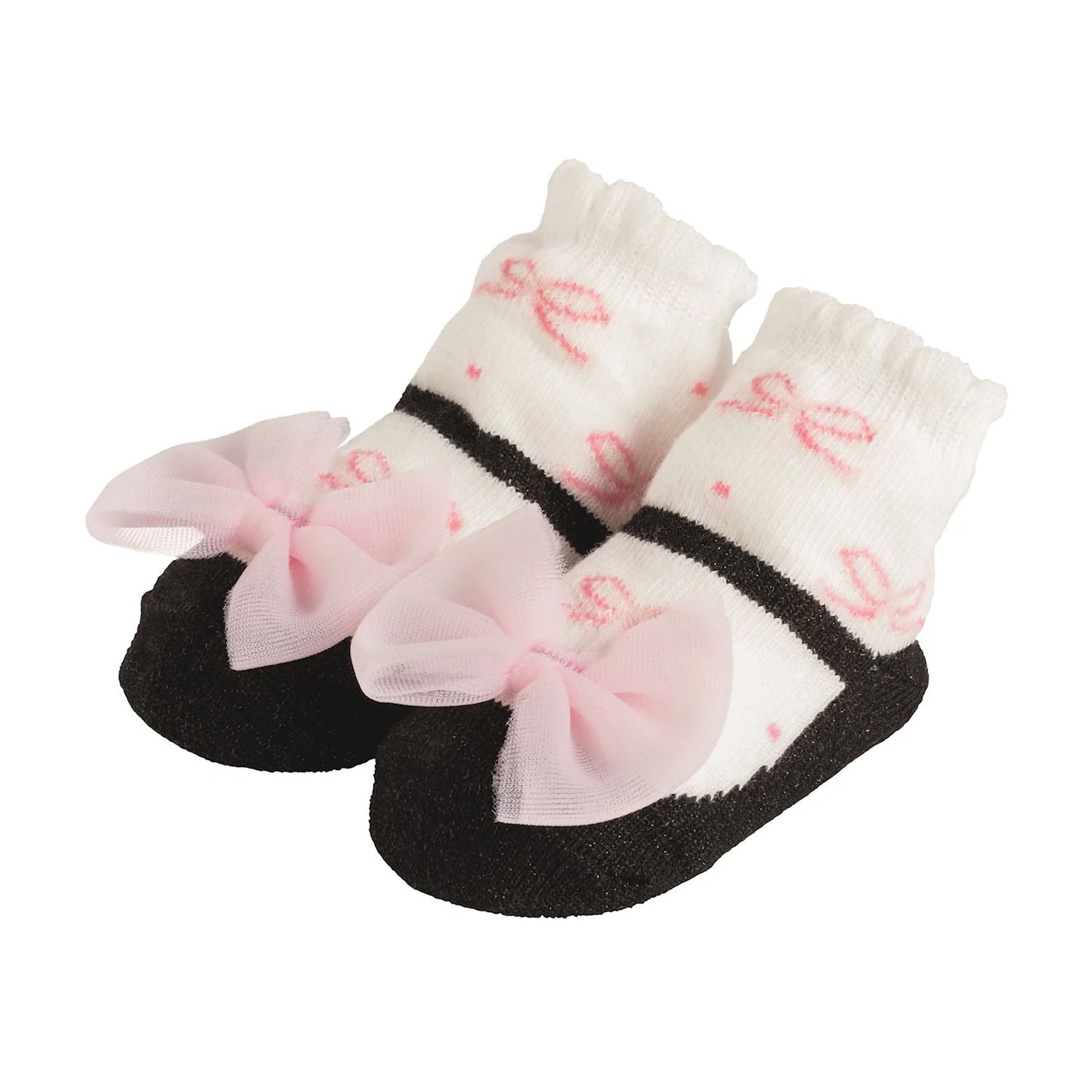 Bow Print Mary Jane Sock