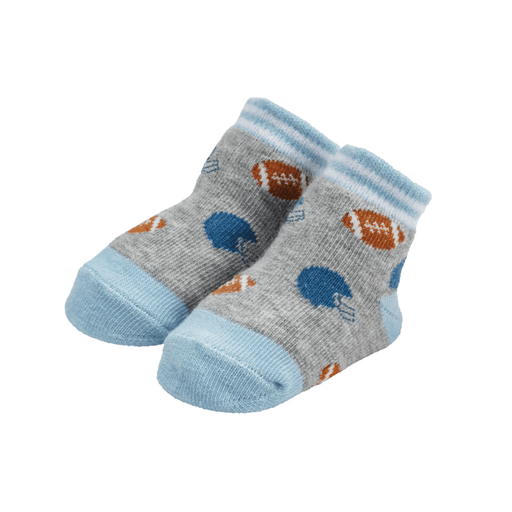 Grey Football Print Sock