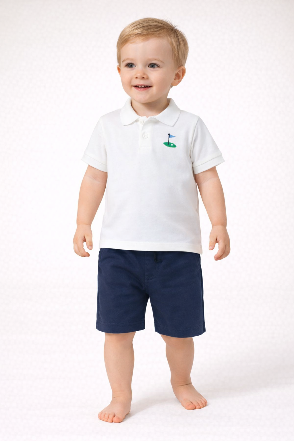 White Golf Tee Polo Shirt