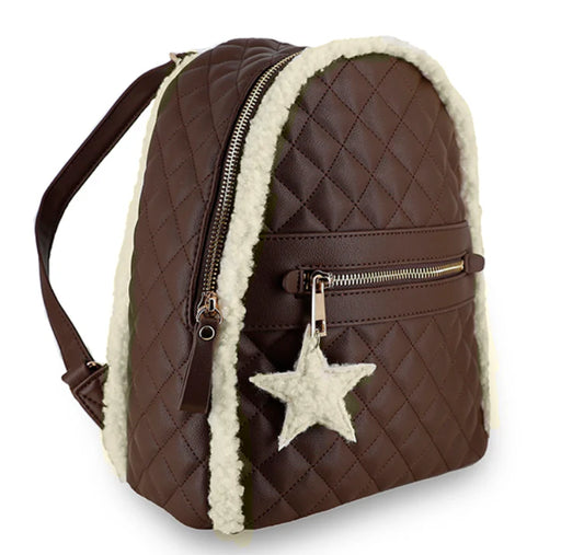 Quilted Backpack Chocolate