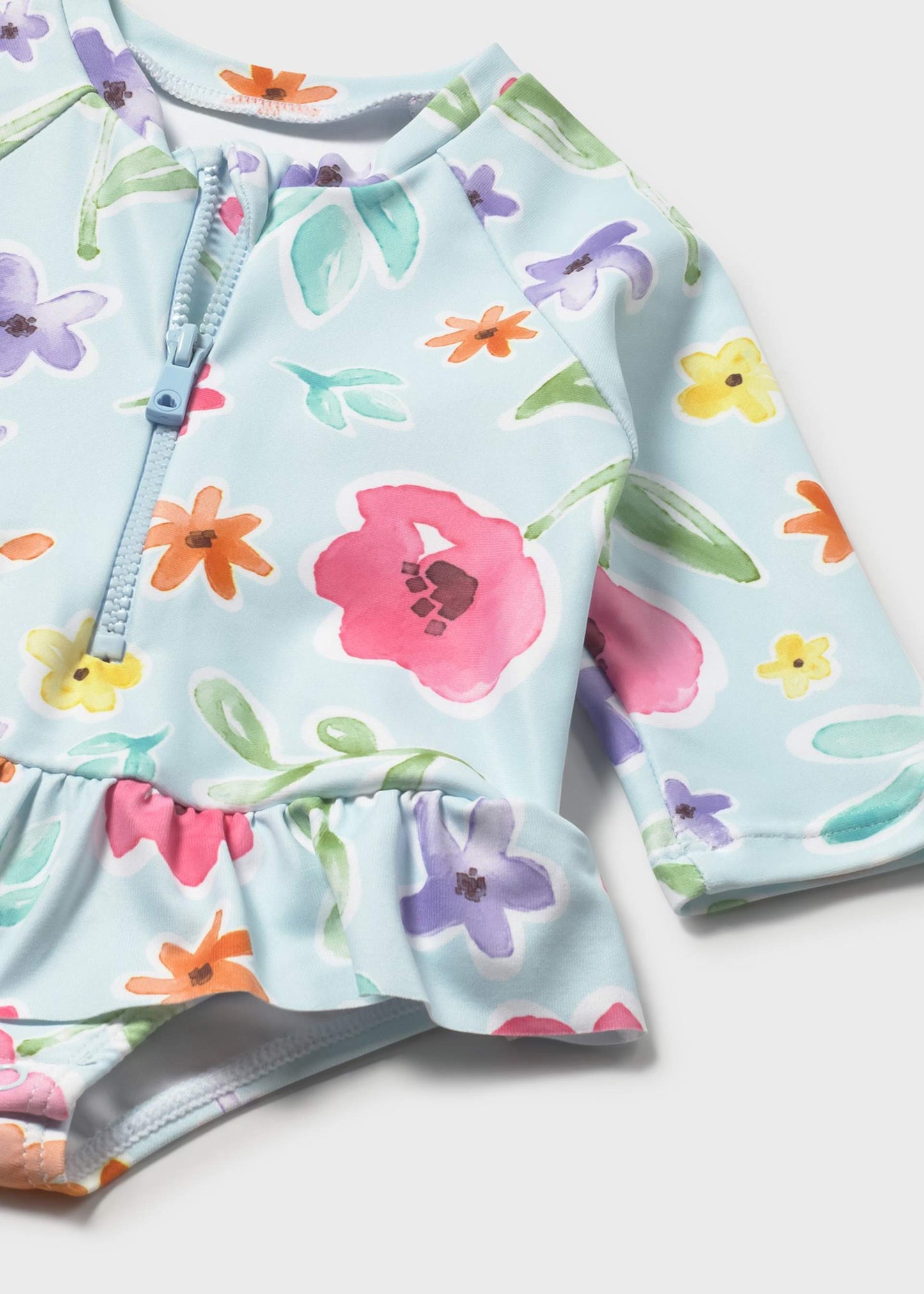 Floral Long Sleeve Swimwear & Hat Set