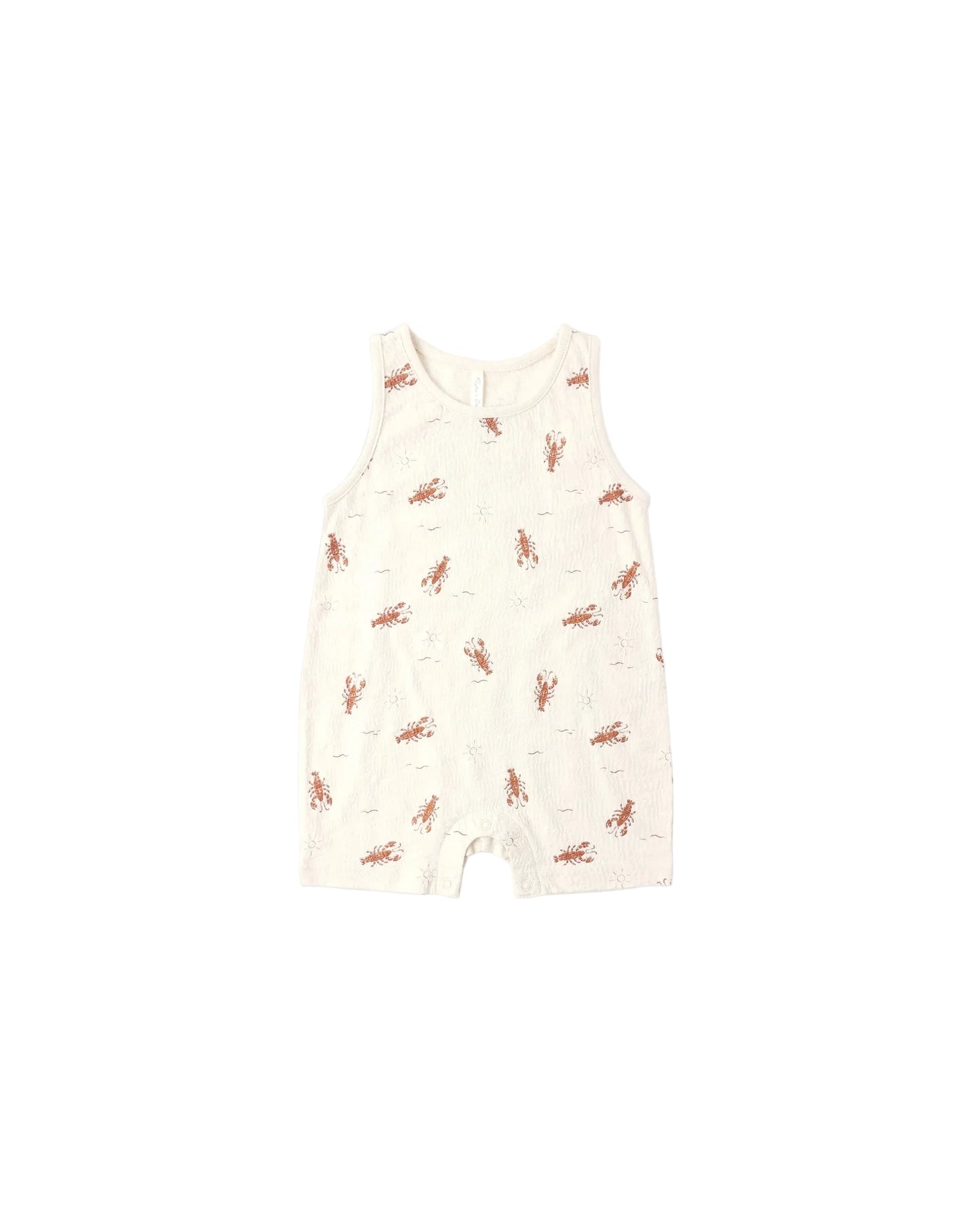 Sleeveless One Piece Romper Lobsters