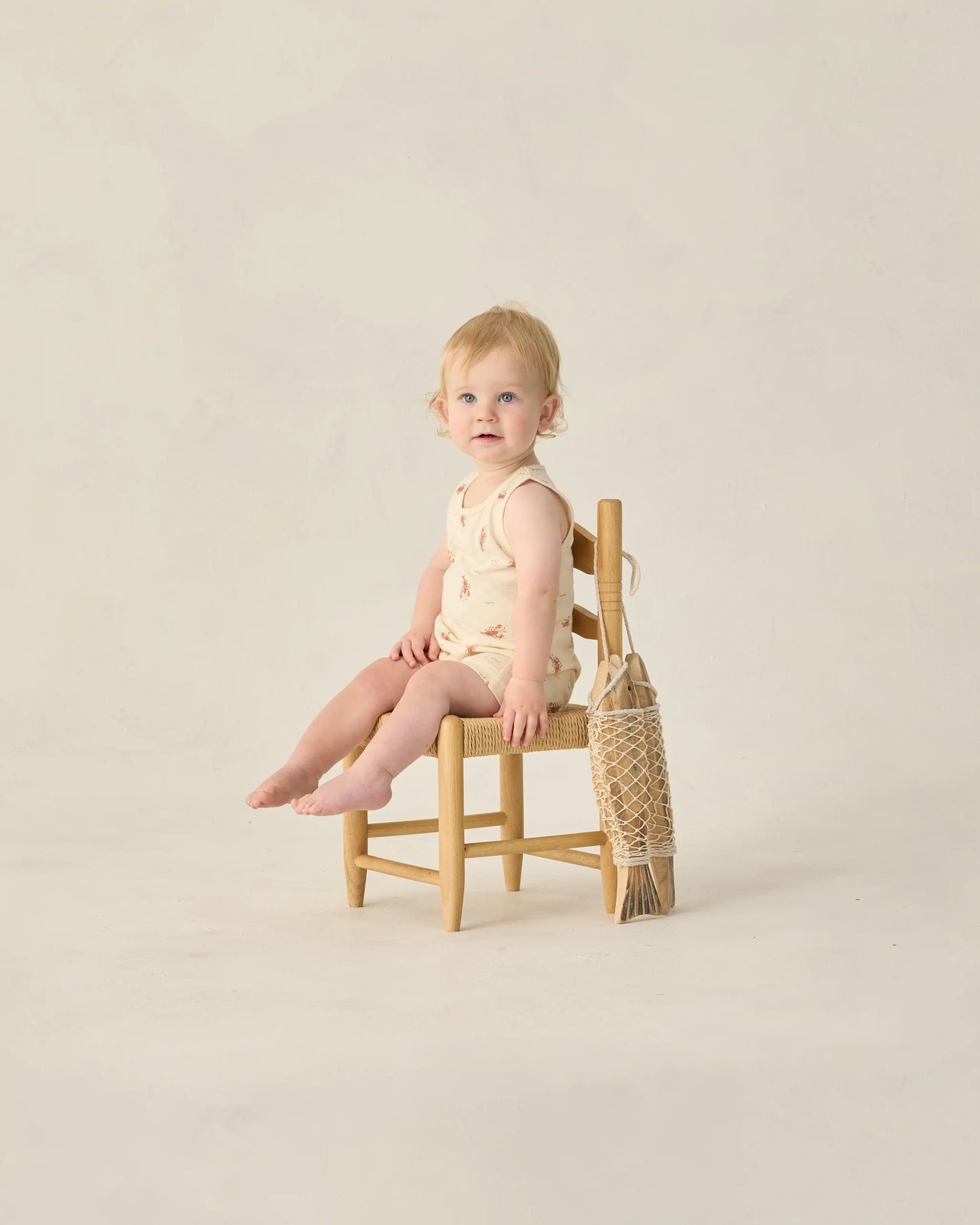 Sleeveless One Piece Romper Lobsters