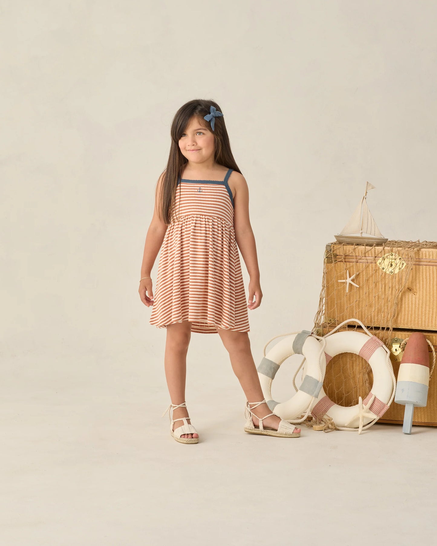 Lea Dress Poppy Stripe