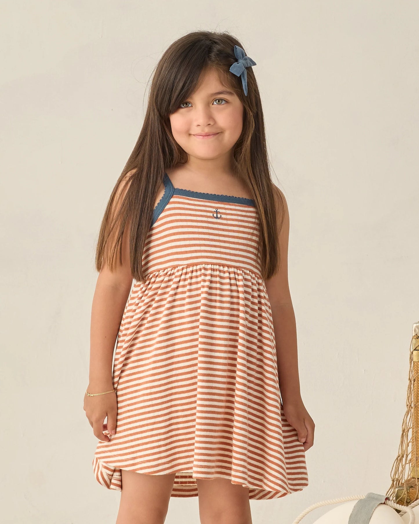 Lea Dress Poppy Stripe