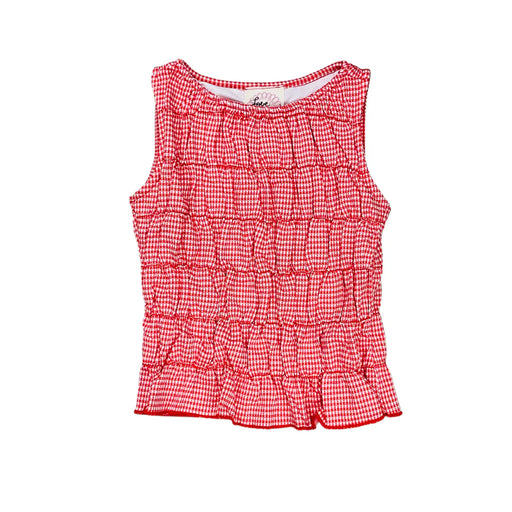 Red Gingham Smocked Tank