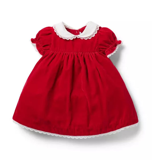 The Velvet Collared Baby Dress