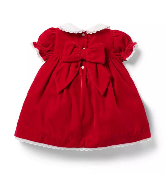 The Velvet Collared Baby Dress