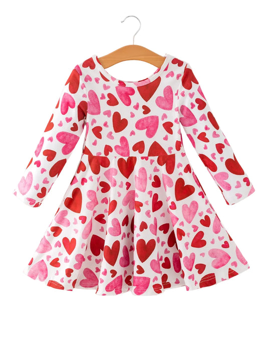 Valentine Heart Long Sleeve Dress