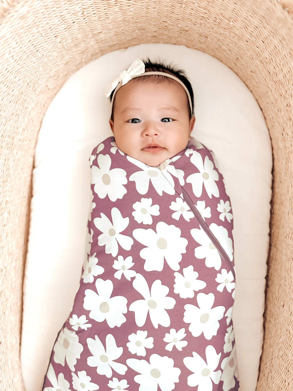 Gunamuna Bamboo Swaddle Sleep Bag 1.0 Tog Blossom