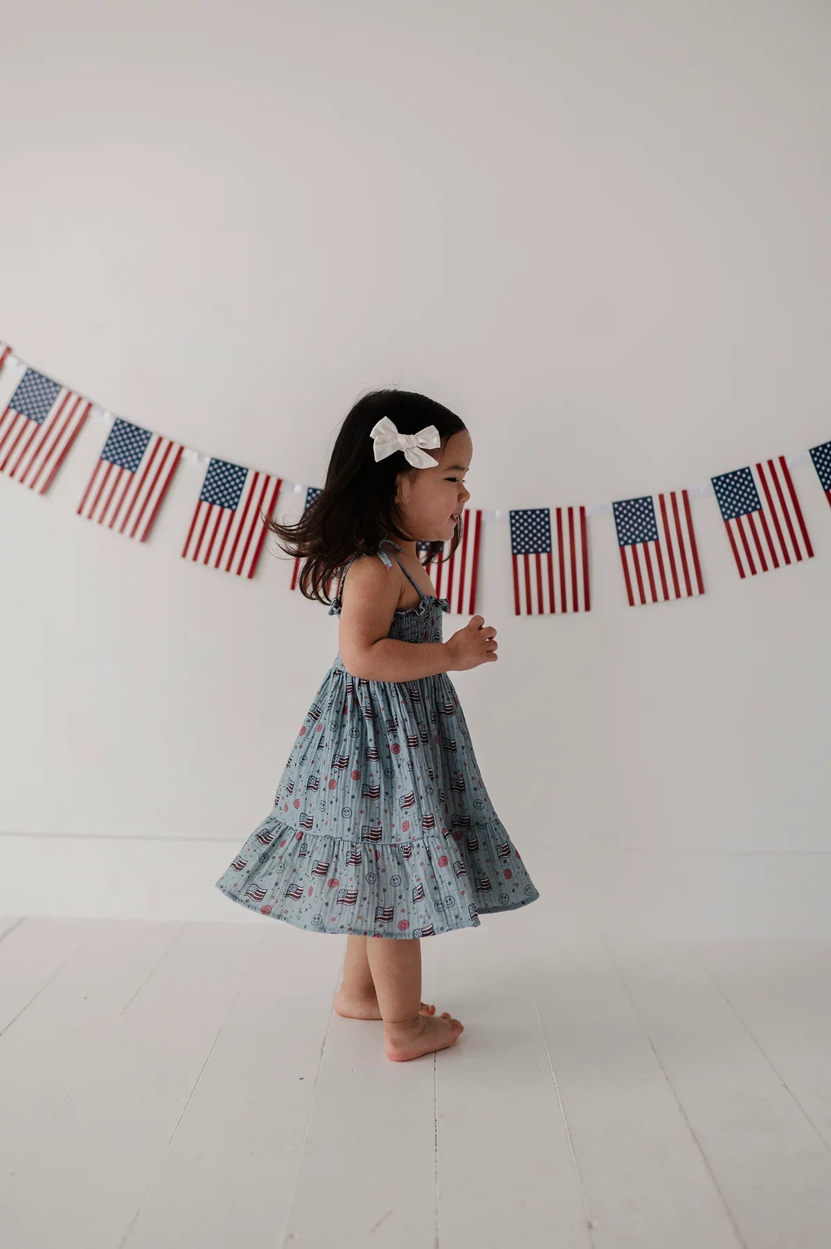 Retro America Tiered Mini Dress