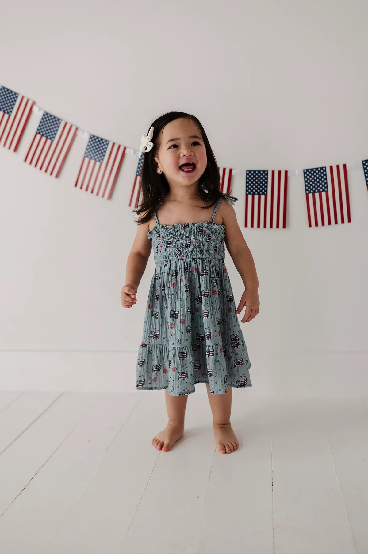 Retro America Tiered Mini Dress