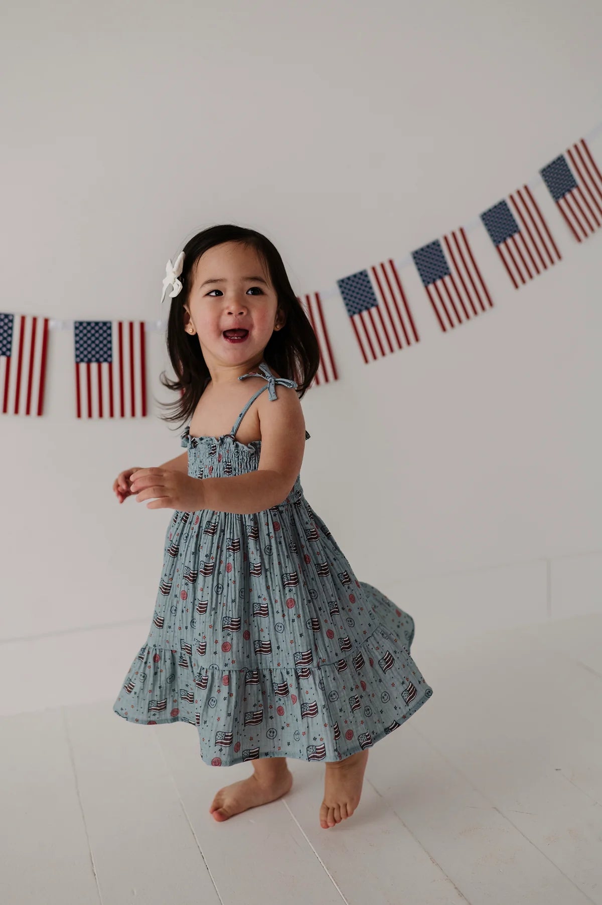 Retro America Tiered Mini Dress