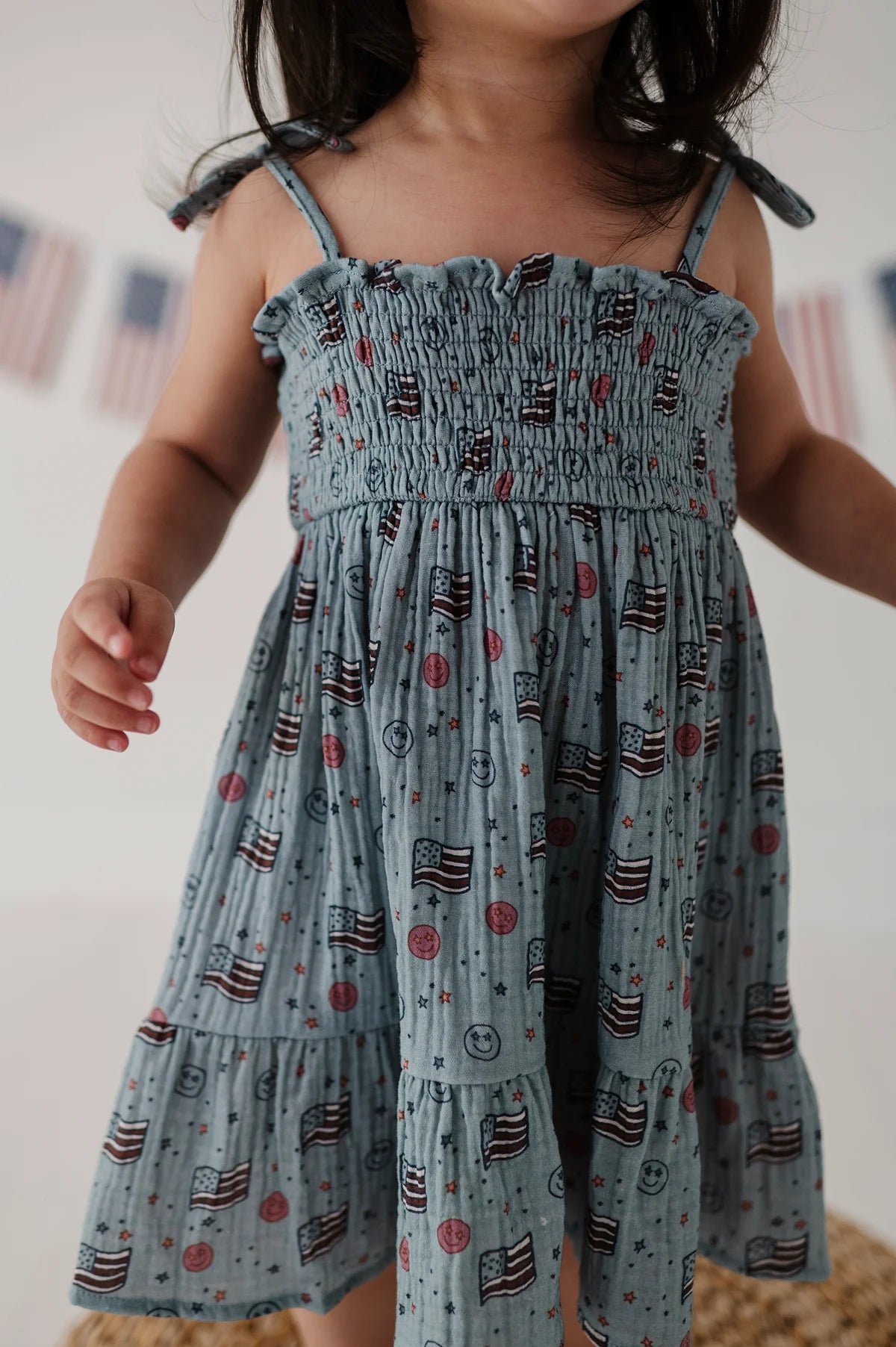 Retro America Tiered Mini Dress