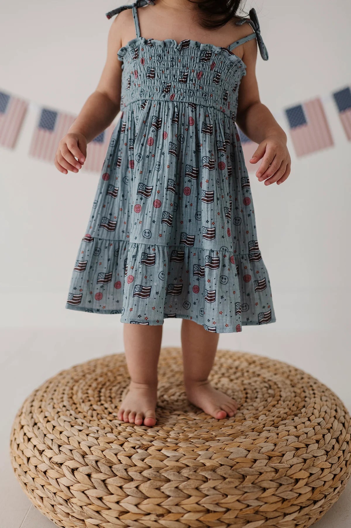 Retro America Tiered Mini Dress