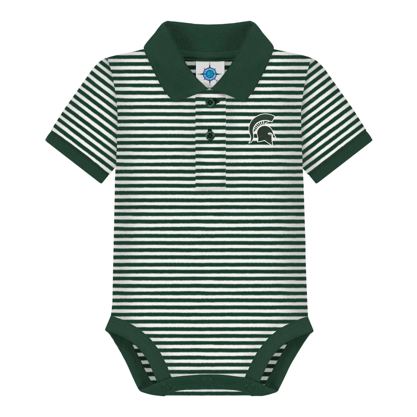 College Striped Polo Bodysuit