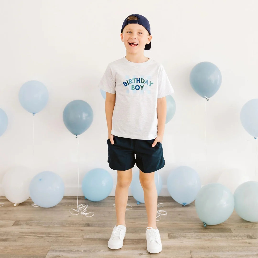 Birthday Boy Checker Short Sleeve T-Shirt