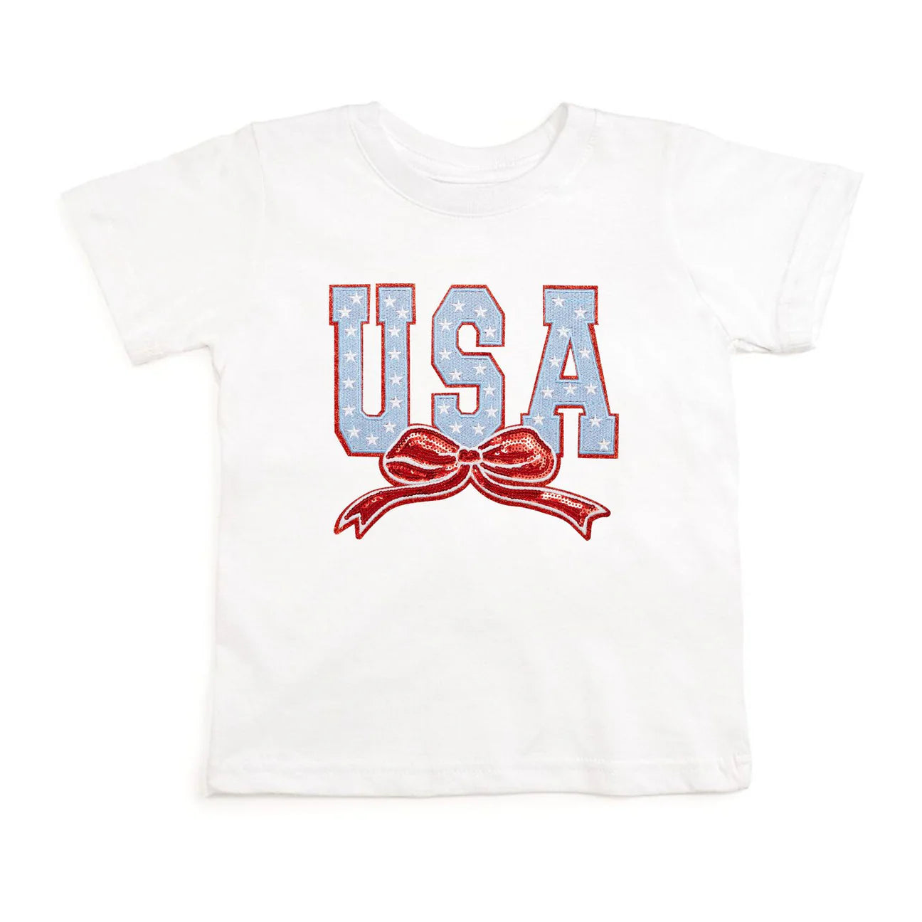 USA Stars & Bow Patch Short Sleeve T-Shirt