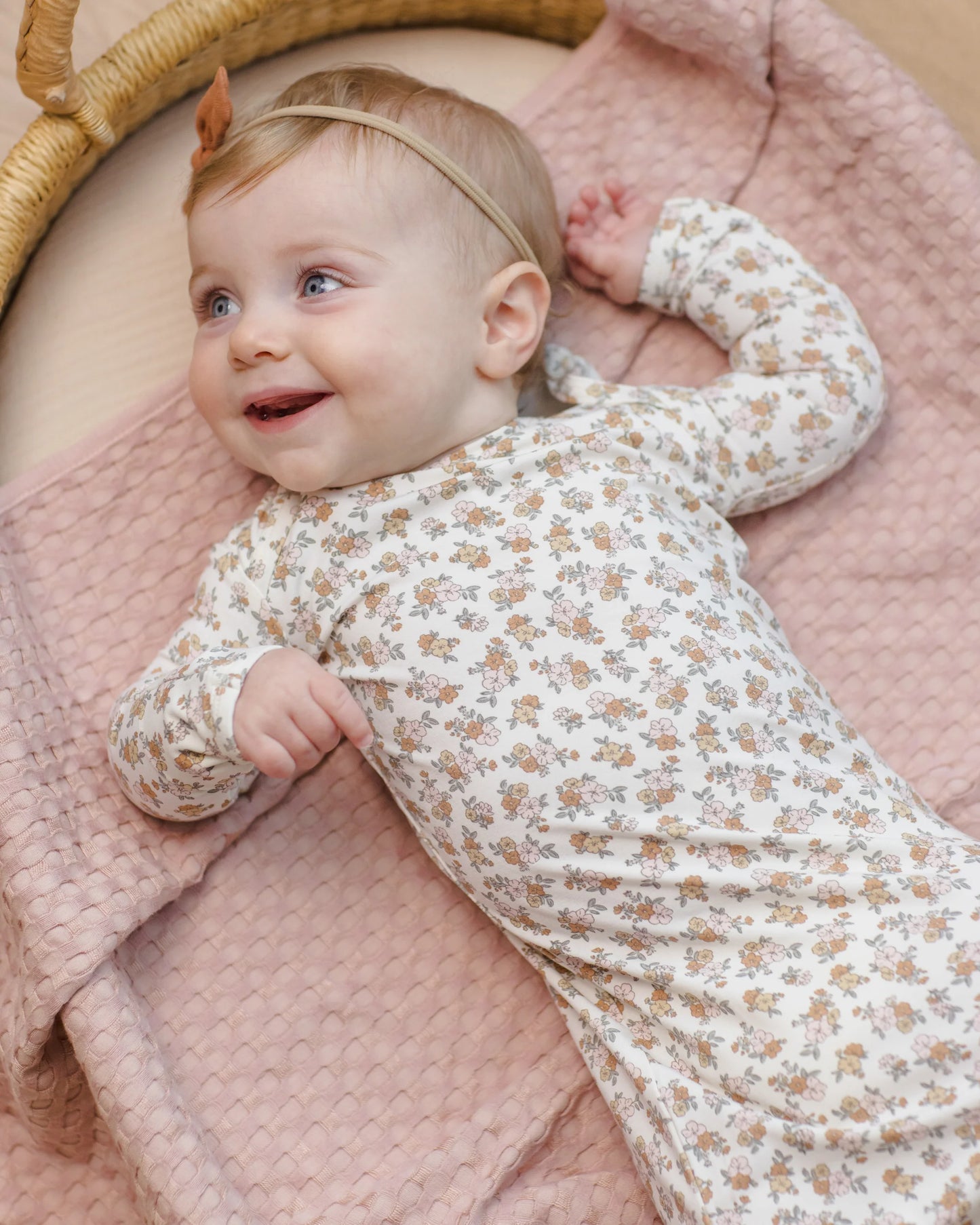 Bamboo Baby Gown + Hat Set Wildflower