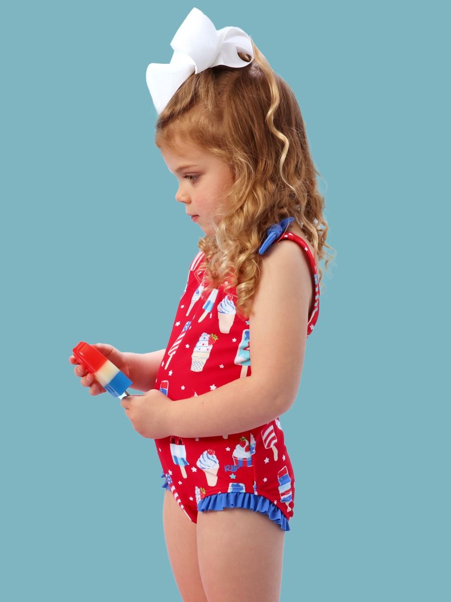 Stars & Scoops Tie Shoulder One Piece