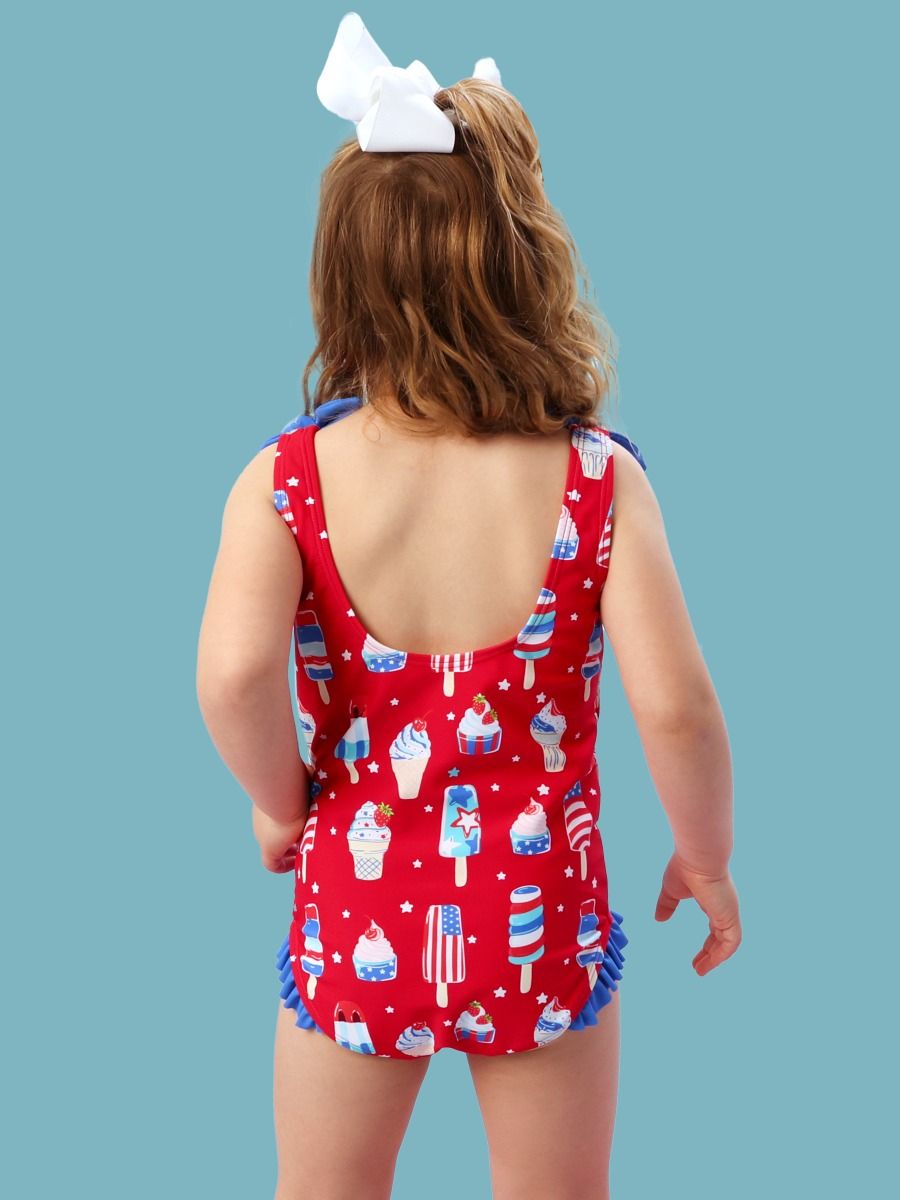 Stars & Scoops Tie Shoulder One Piece