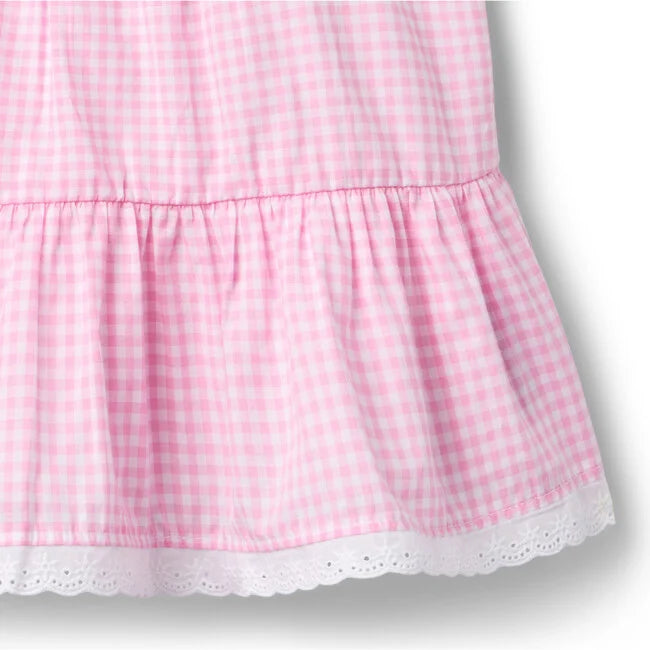 Gingham Peplum Top