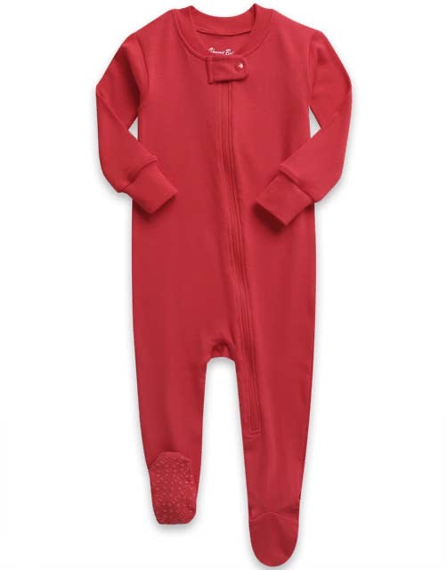 Zip Baby Footie Red