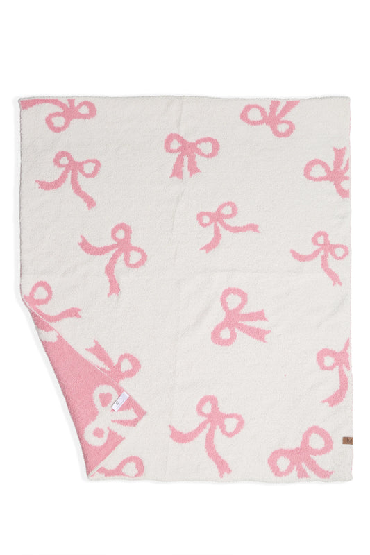 Children’s Bow Pattern Throw Blanket