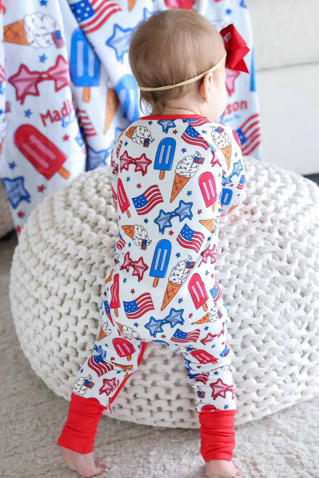 Convertible Zip Romper | Red, White & Cool
