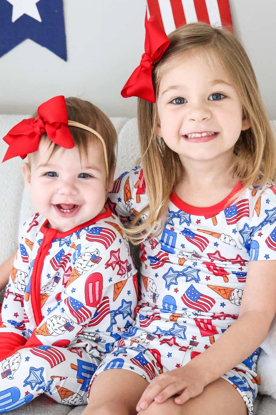 Convertible Zip Romper | Red, White & Cool