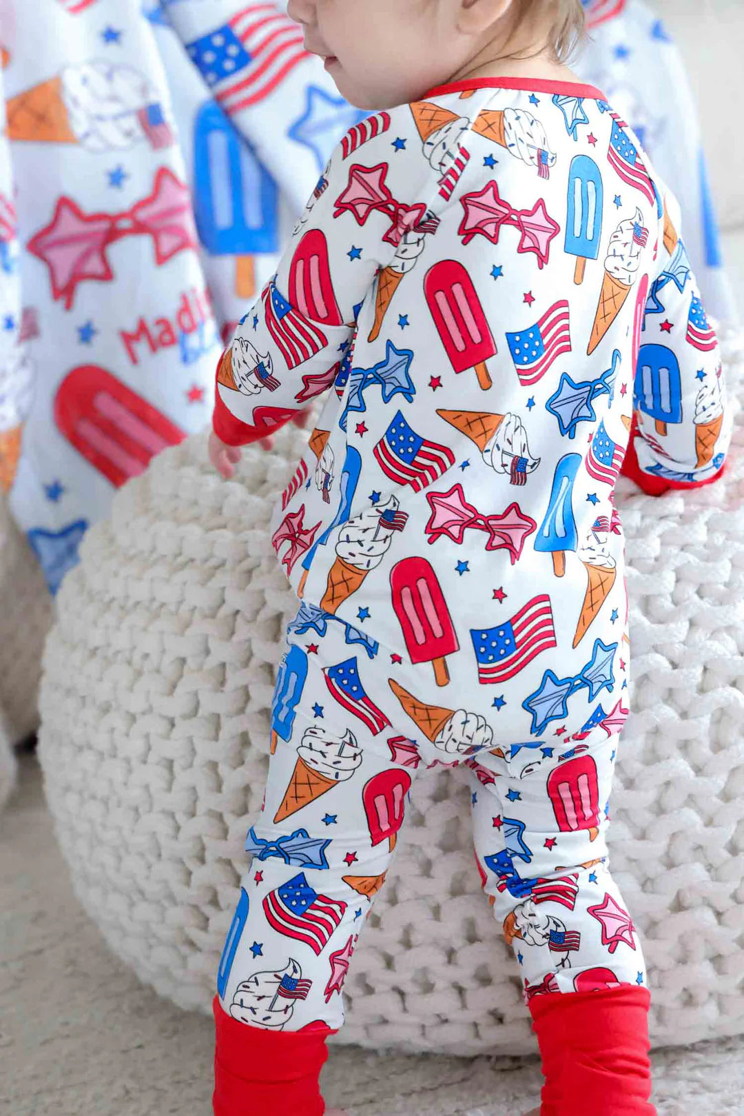 Convertible Zip Romper | Red, White & Cool