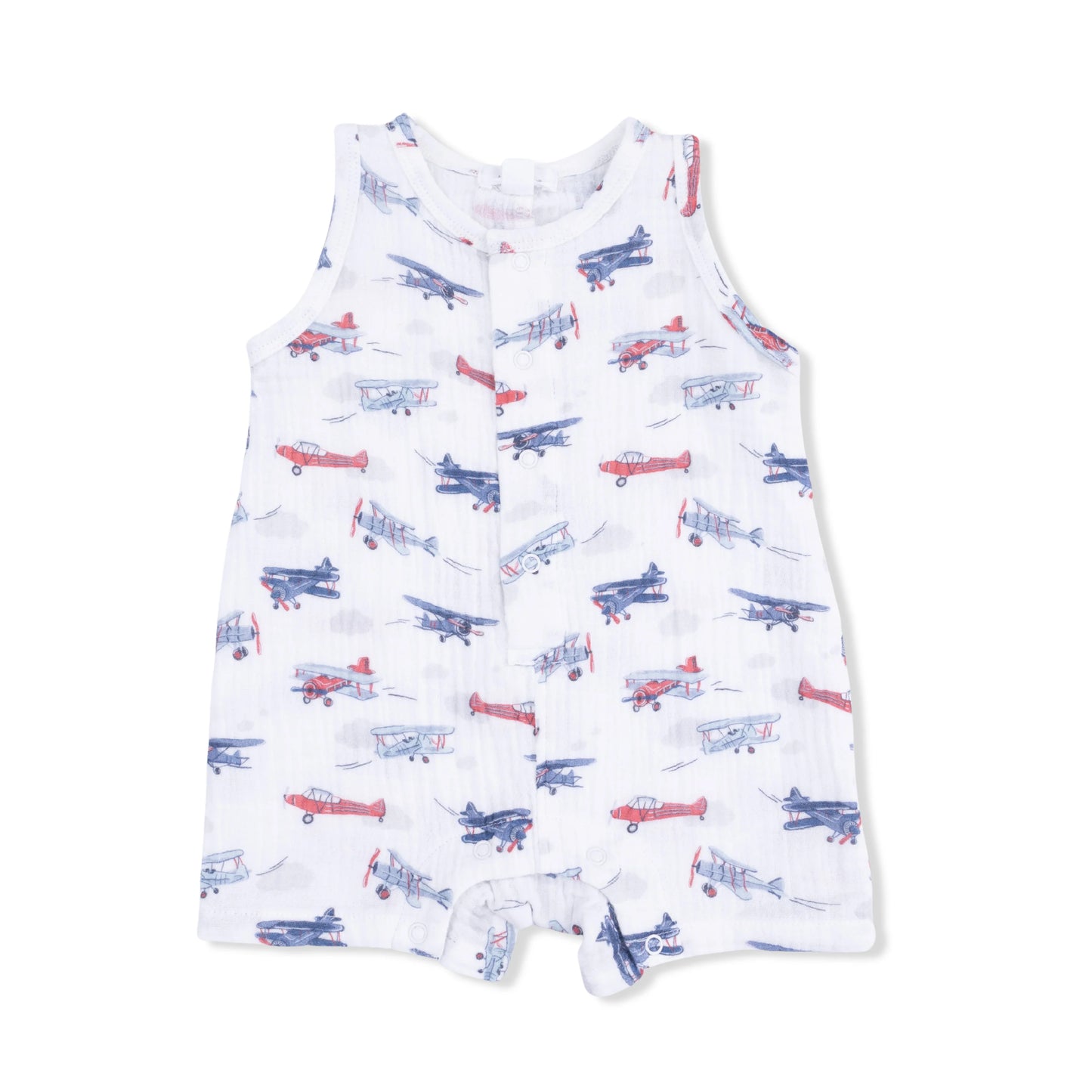 Vintage Plane Sleeveless Shortie Romper