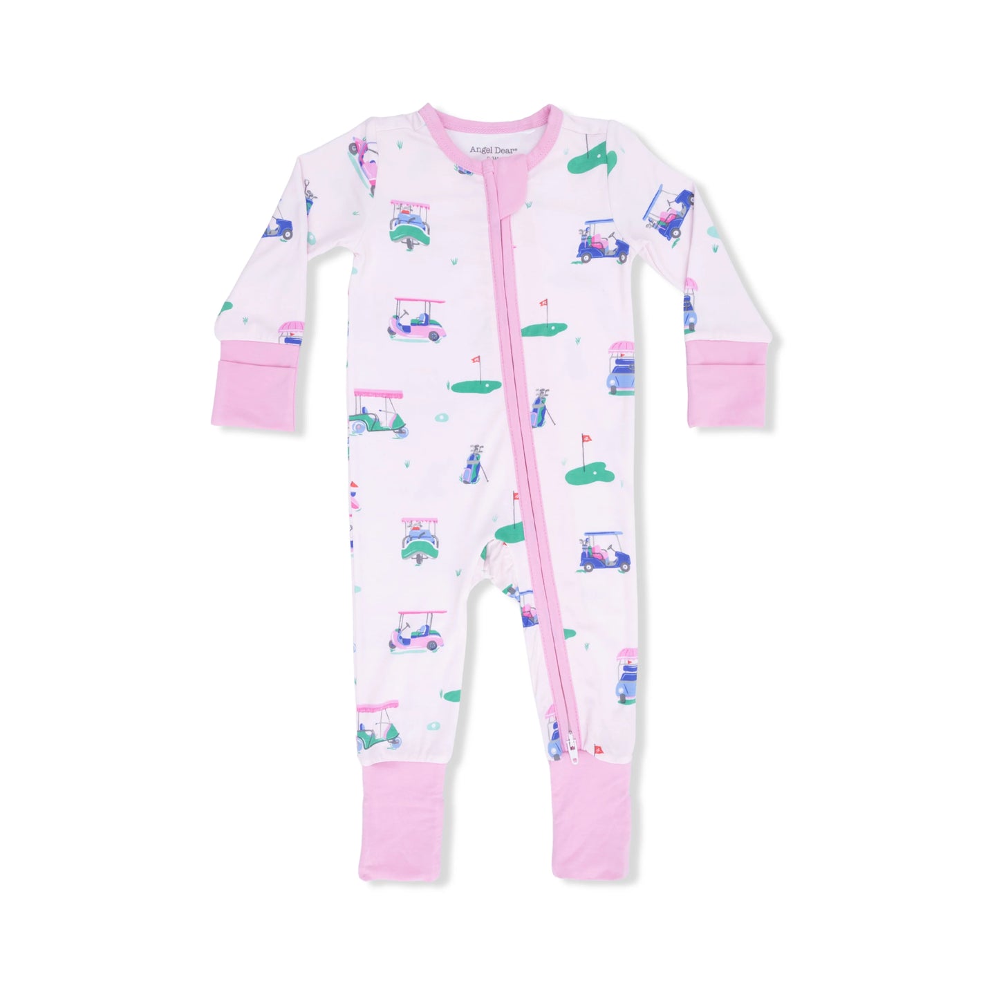 Vintage Golf Carts Pink Convertible Romper