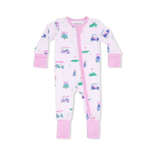 Vintage Golf Carts Pink Convertible Romper