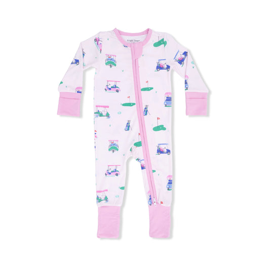 Vintage Golf Carts Pink Convertible Romper