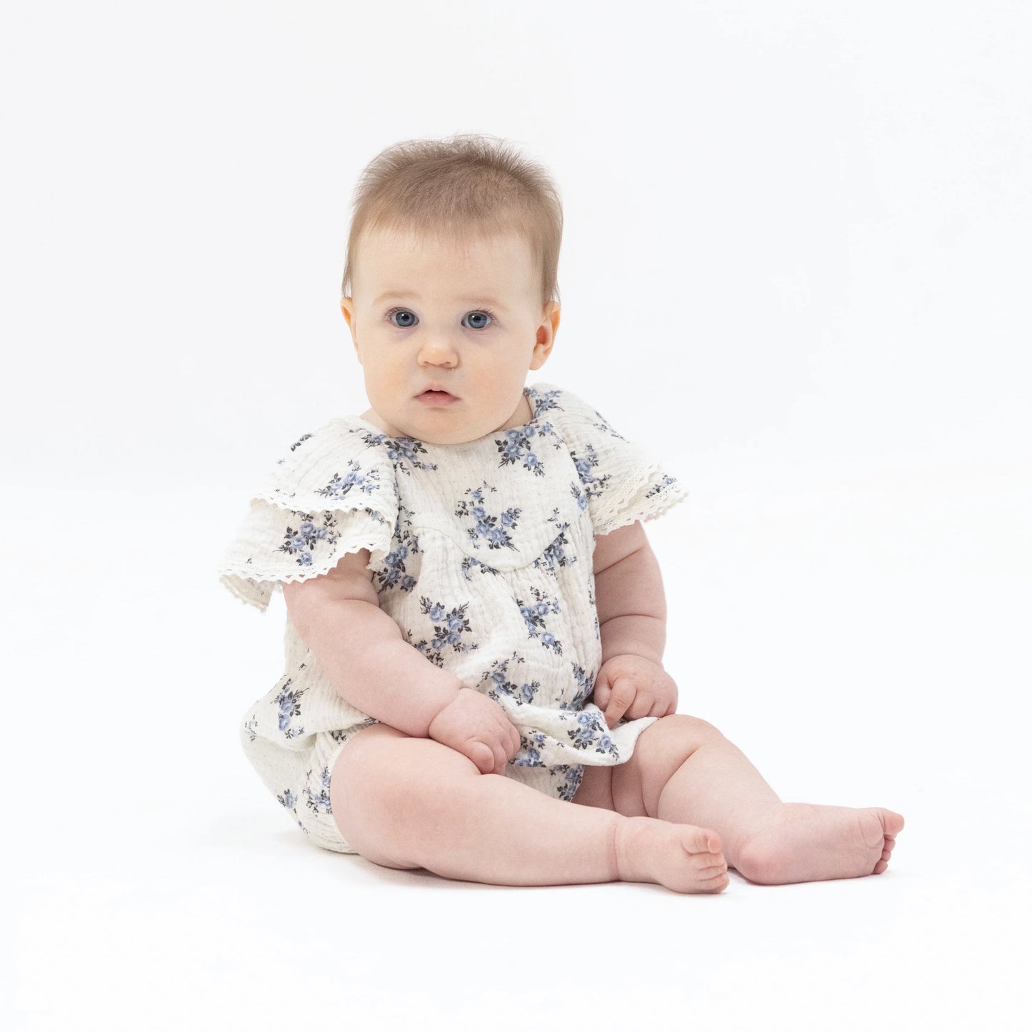 Belle Rosette Dot V-Neck Bubble