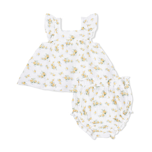 Sunshine Roses Pinafore And High Waisted Bloomer