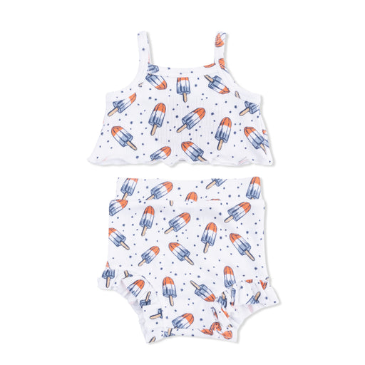 Astro Pop Tank Top & High Waisted Short Set