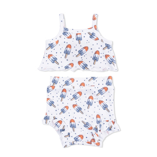 Astro Pop Tank Top & High Waisted Short Set